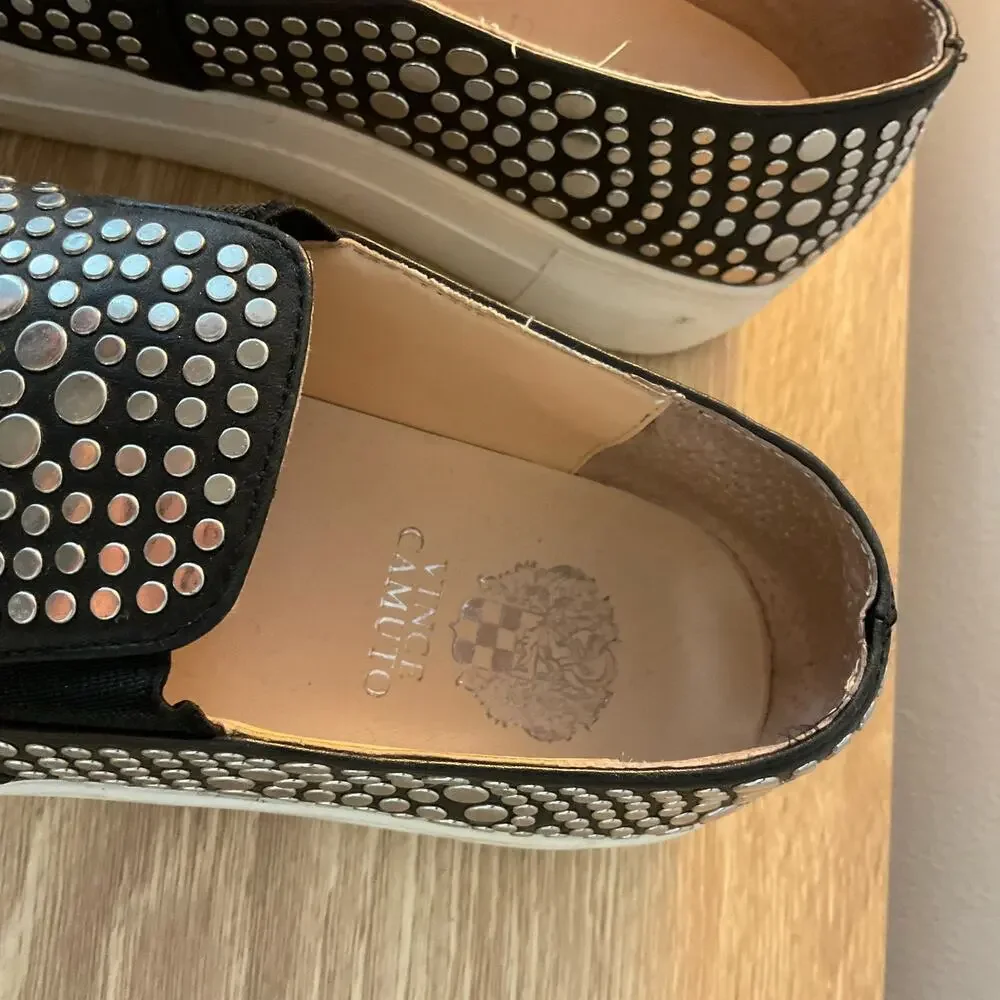 Vince Camuto‎ Kindra Studded Slip On Leather Shoes - Picture 6 of 10